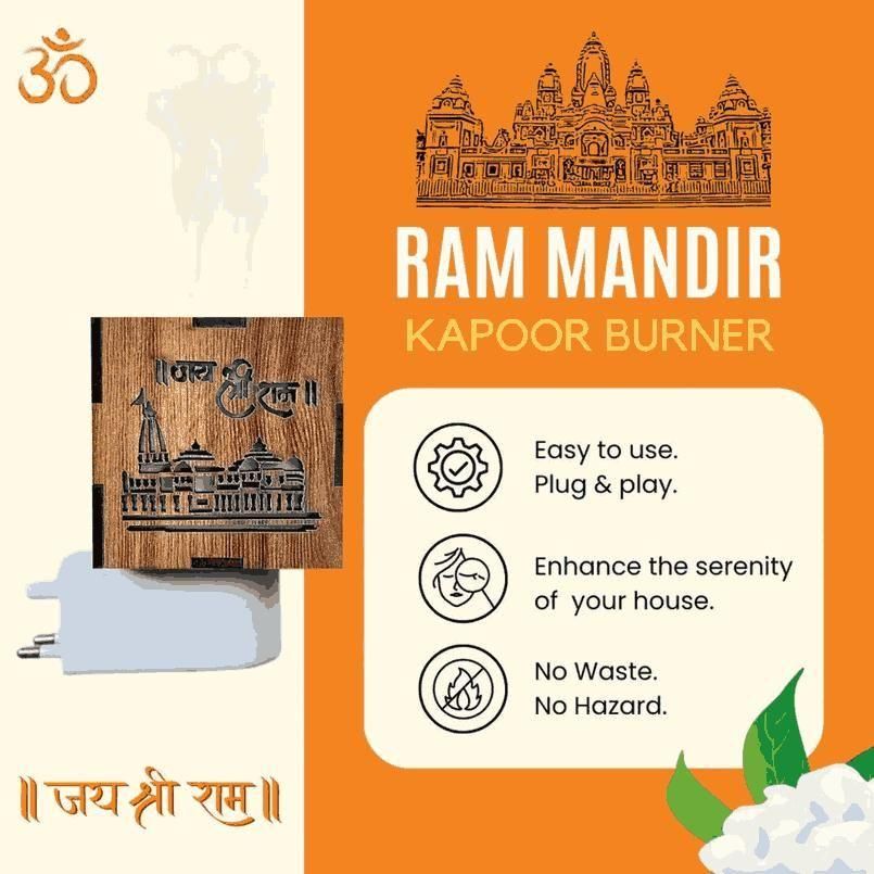3-in-1 Ayodhya Ram Mandir Aroma Burner & Night lamp ⭐⭐⭐⭐⭐ RATING 4.9/5